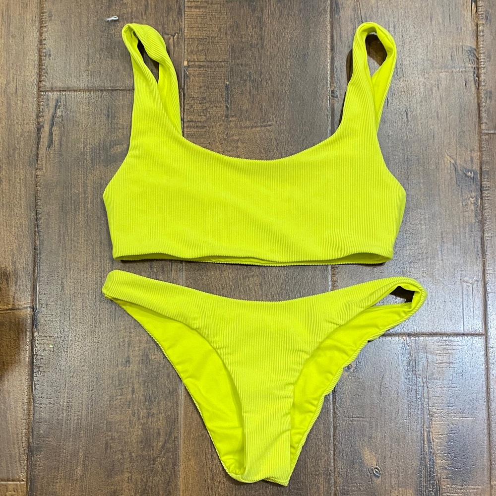 Daily Drills Vibrant Lime Bikini Set